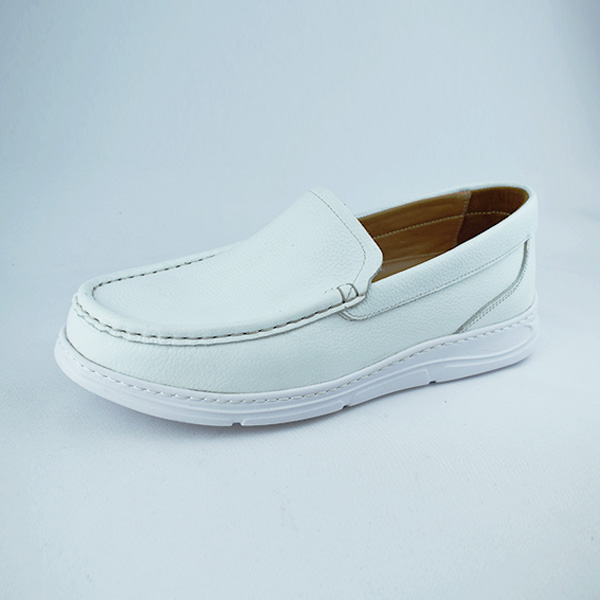 Mocassin confort  903 blanc cuir..........  Chaussures confort Maroc